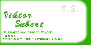 viktor subert business card